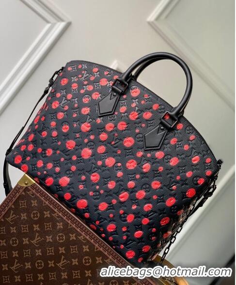 Unique Grade Louis Vuitton LVxYK Lock It Bag with Red Dots in Black Monogram Leather M21676 2023