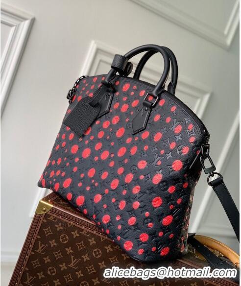 Unique Grade Louis Vuitton LVxYK Lock It Bag with Red Dots in Black Monogram Leather M21676 2023