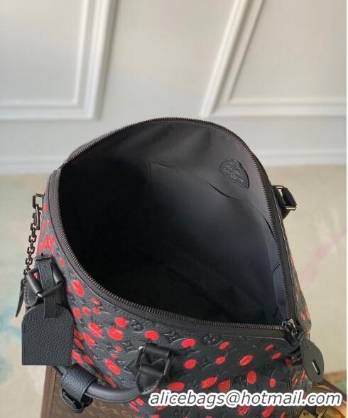 Unique Grade Louis Vuitton LVxYK Lock It Bag with Red Dots in Black Monogram Leather M21676 2023