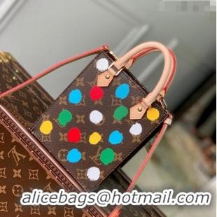 Top Quality Louis Vuitton LVxYK Petit Sac Plat Mini Bag with Painted Dots in Monogram Canvas M20220 2023