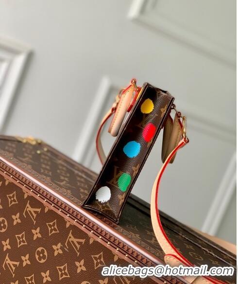 Top Quality Louis Vuitton LVxYK Petit Sac Plat Mini Bag with Painted Dots in Monogram Canvas M20220 2023