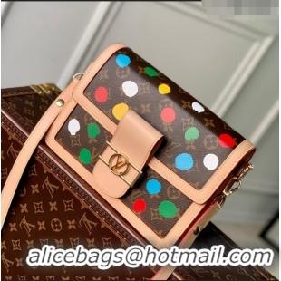 Reasonable Price Louis Vuitton LVxYK Dauphine MM Bag with Painted Dots in Monogram Canvas M46432 2023