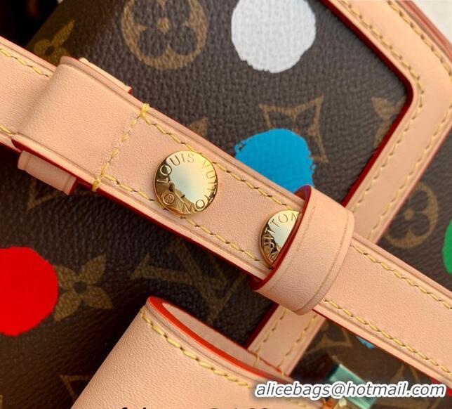 Reasonable Price Louis Vuitton LVxYK Dauphine MM Bag with Painted Dots in Monogram Canvas M46432 2023