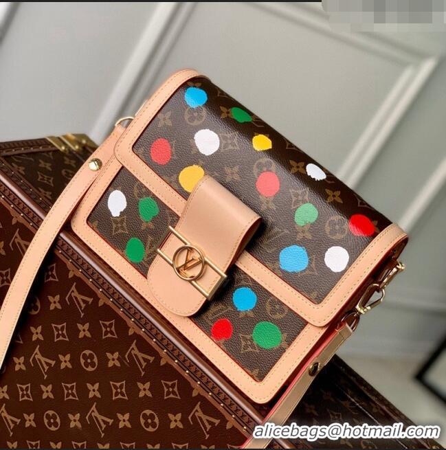 Reasonable Price Louis Vuitton LVxYK Dauphine MM Bag with Painted Dots in Monogram Canvas M46432 2023