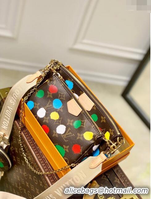 Promotional Louis Vuitton LV X YK Multi Pochette Accessoires in Monogram Dots print Canvas M46385 2023