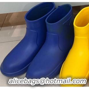 Cheap Prada Rubber Ankle Rain Boots Blue 120325