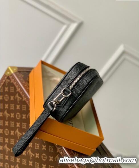 Reasonable Price Louis Vuitton Pochette Kasai Clutch in Black Taurillon Leather M51823 2023