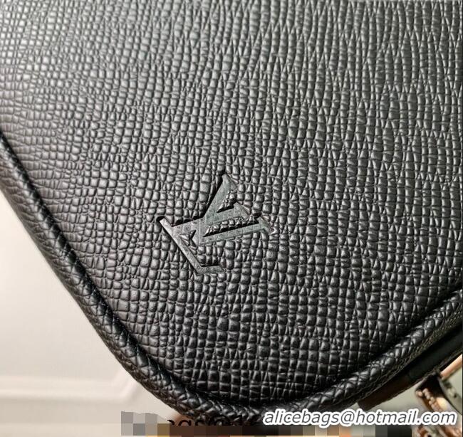 Most Popular Louis Vuitton Pochette Kasai Clutch in Black Taiga Leather M33409 2023