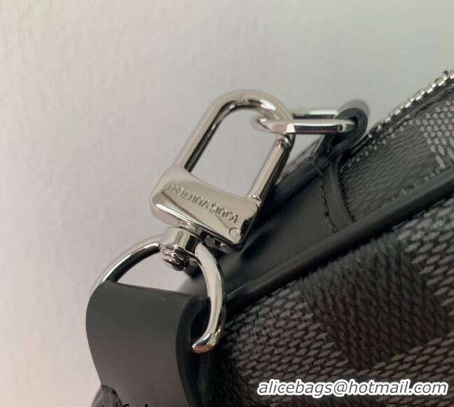 Well Crafted Louis Vuitton Pochette Kasai Clutch in Damier Graphite Canvas N41664 2023