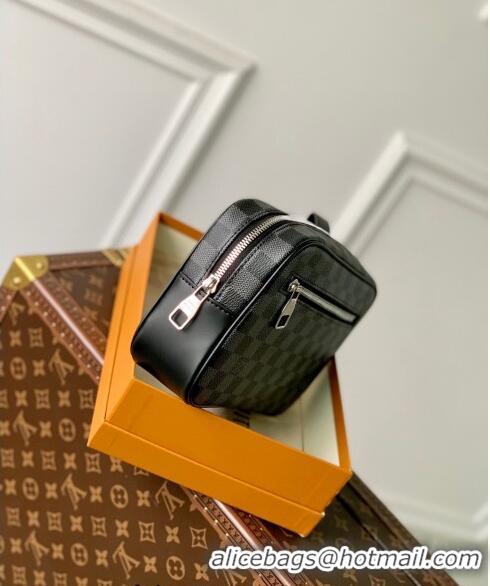 Well Crafted Louis Vuitton Pochette Kasai Clutch in Damier Graphite Canvas N41664 2023