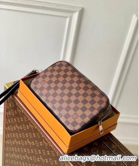 Good Product Louis Vuitton Pochette Kasai Clutch in Damier Ebene Canvas N41663 2023