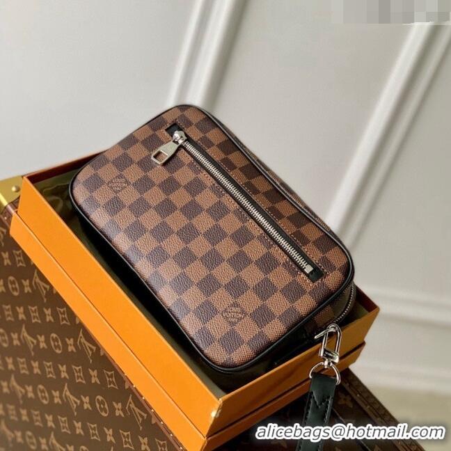 Good Product Louis Vuitton Pochette Kasai Clutch in Damier Ebene Canvas N41663 2023