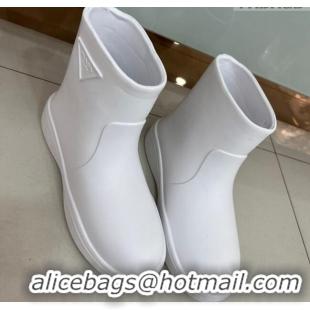 Purchase Prada Rubber Ankle Rain Boots White 120327