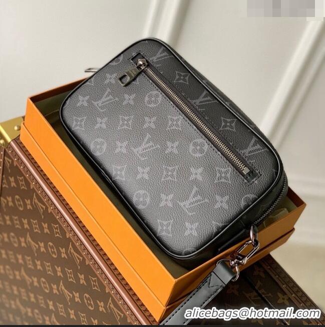 Promotional Louis Vuitton Pochette Kasai Clutch in Monogram Eclipse Canvas M42838 2023