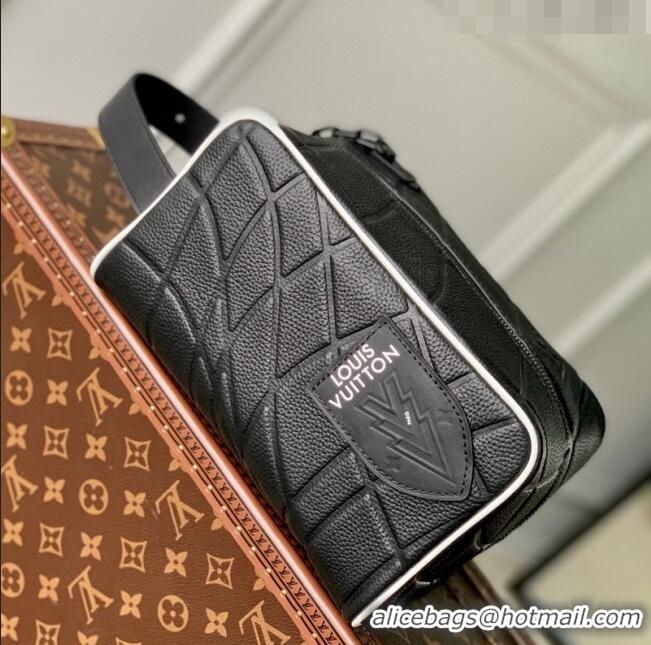 Buy Promotional Louis Vuitton Dopp Kit Toiletry Bag in Black Taurillon Leather M81849 2023