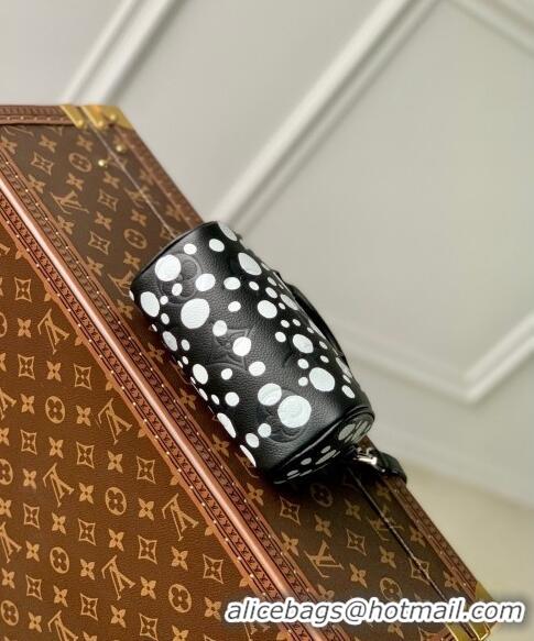 Unique Grade Louis Vuitton LVxYK Nano Speedy Bag with Painted Dots in Monogram Eclipse Canvas M81910 Black/Silver 2023