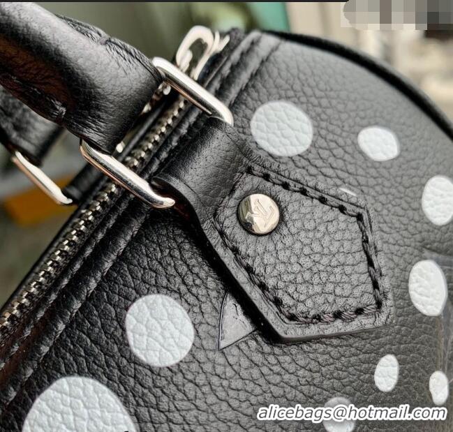 Unique Grade Louis Vuitton LVxYK Nano Speedy Bag with Painted Dots in Monogram Eclipse Canvas M81910 Black/Silver 2023