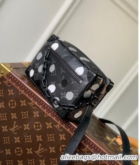 Famous Brand Louis Vuitton LVxYK Mini Soft Trunk Bag with Painted Dots in Monogram Eclipse Canvas M81936 Black/Silver 20