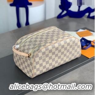 Big Discount Louis Vuitton King Size Toiletry Bag N47528 Damier Azur Canvas 2023