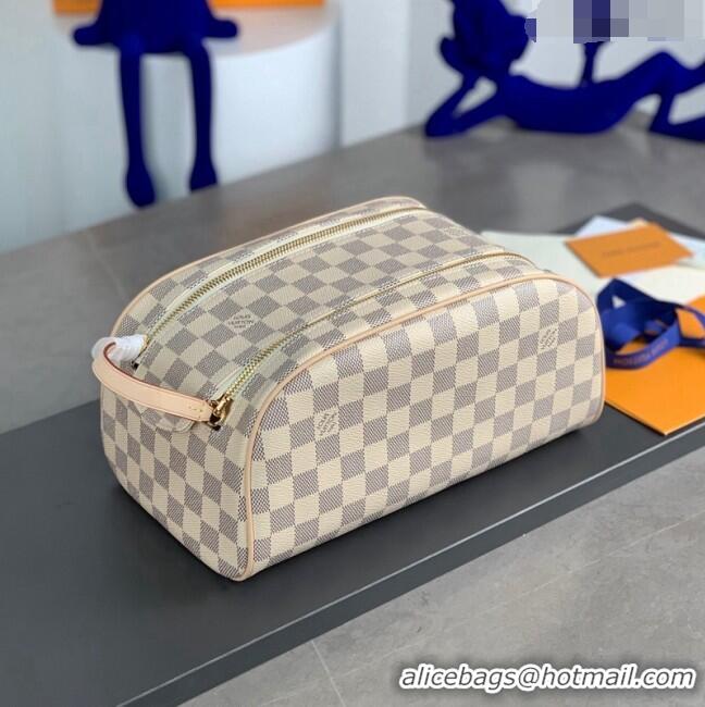 Big Discount Louis Vuitton King Size Toiletry Bag N47528 Damier Azur Canvas 2023