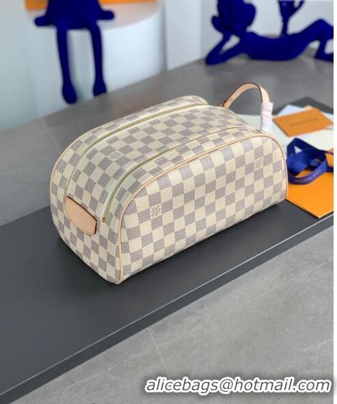 Big Discount Louis Vuitton King Size Toiletry Bag N47528 Damier Azur Canvas 2023