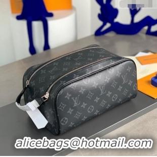 Famous Brand Louis Vuitton Dopp Kit Toilet Travel Pouch M44494 Monogram Eclipse Canvas 2023