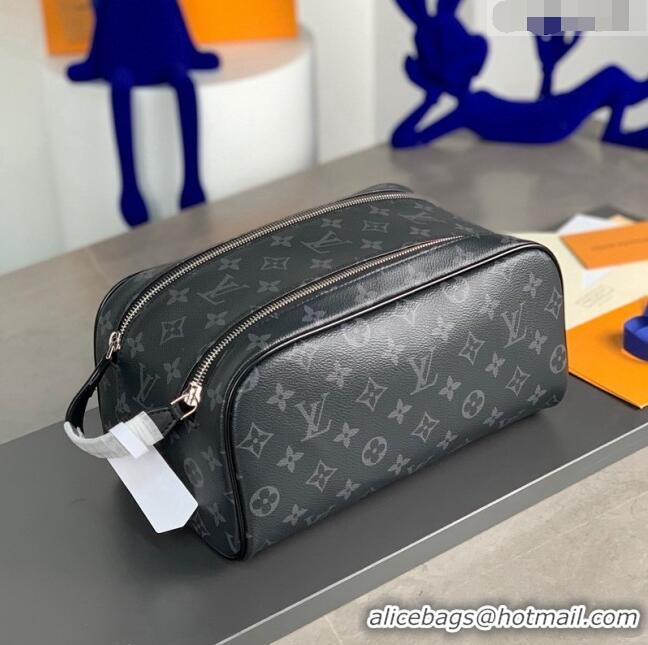 Famous Brand Louis Vuitton Dopp Kit Toilet Travel Pouch M44494 Monogram Eclipse Canvas 2023