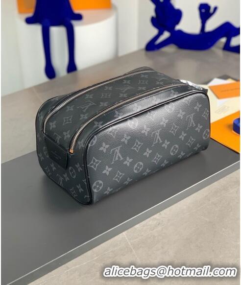 Famous Brand Louis Vuitton Dopp Kit Toilet Travel Pouch M44494 Monogram Eclipse Canvas 2023