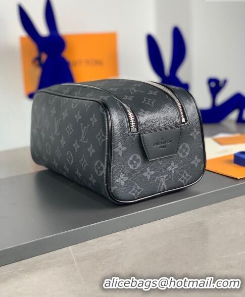 Famous Brand Louis Vuitton Dopp Kit Toilet Travel Pouch M44494 Monogram Eclipse Canvas 2023