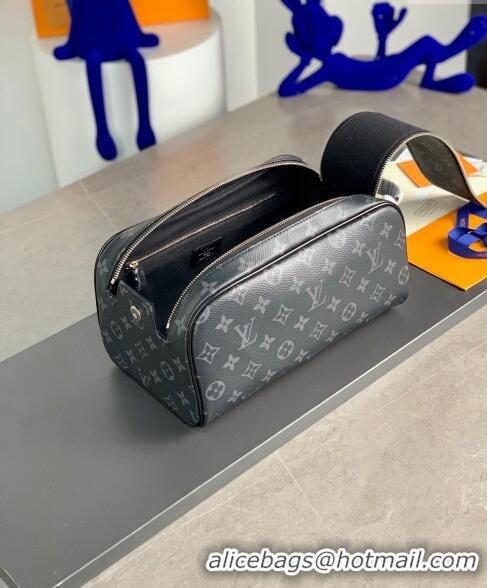 Famous Brand Louis Vuitton Dopp Kit Toilet Travel Pouch M44494 Monogram Eclipse Canvas 2023