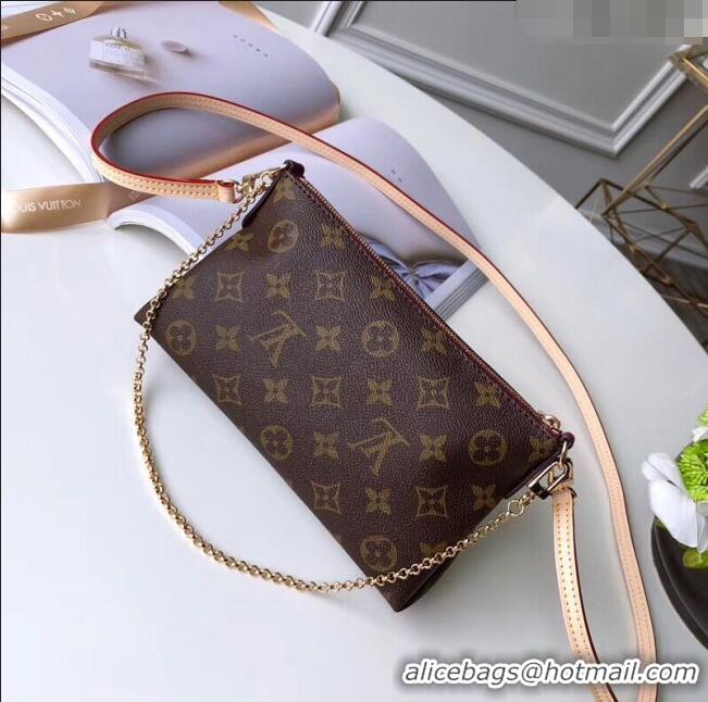 Good Product Louis Vuitton Pallas Clutch with Chain in Monogram Canvas M41638 Fuchsia 2023