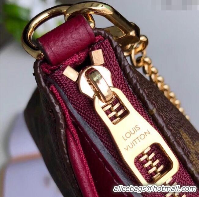 Good Product Louis Vuitton Pallas Clutch with Chain in Monogram Canvas M41638 Fuchsia 2023