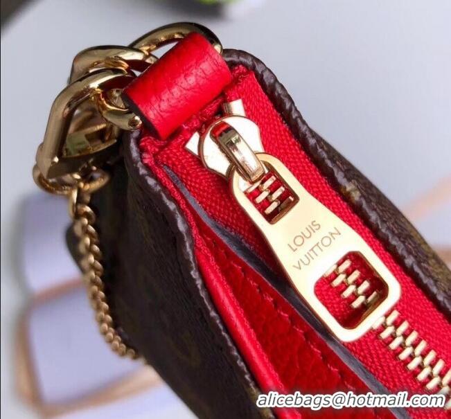 Top Quality Louis Vuitton Pallas Clutch with Chain in Monogram Canvas M41638 Red 2023