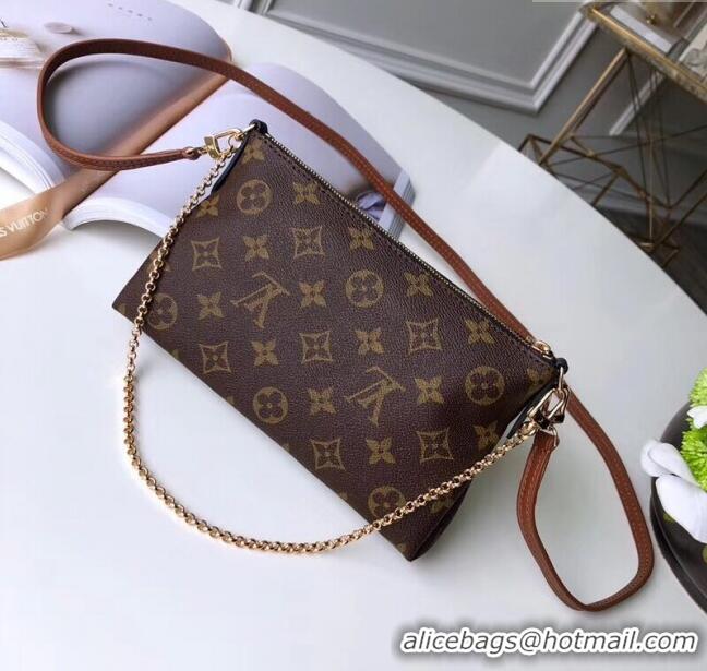 Shop Promotional Louis Vuitton Pallas Clutch with Chain in Monogram Canvas M41638 Black 2023