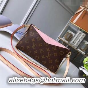 Good Product Louis Vuitton Pallas Clutch with Chain in Monogram Canvas M41638 Light Pink 2023