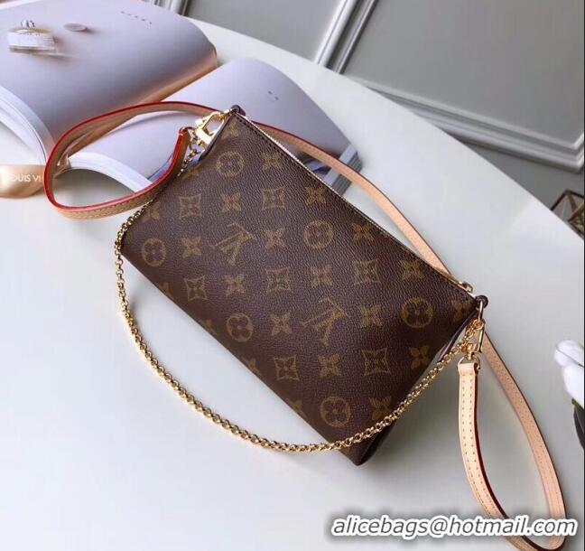 Good Product Louis Vuitton Pallas Clutch with Chain in Monogram Canvas M41638 Light Pink 2023