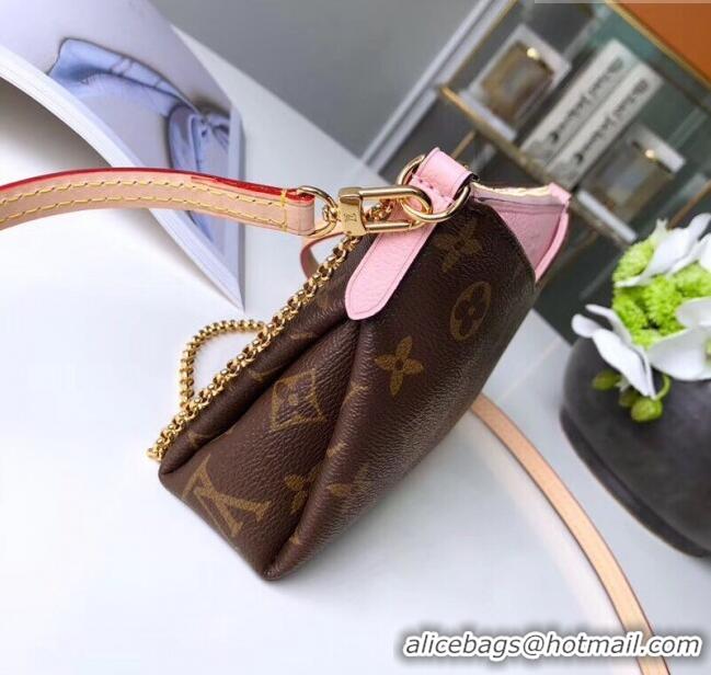 Good Product Louis Vuitton Pallas Clutch with Chain in Monogram Canvas M41638 Light Pink 2023