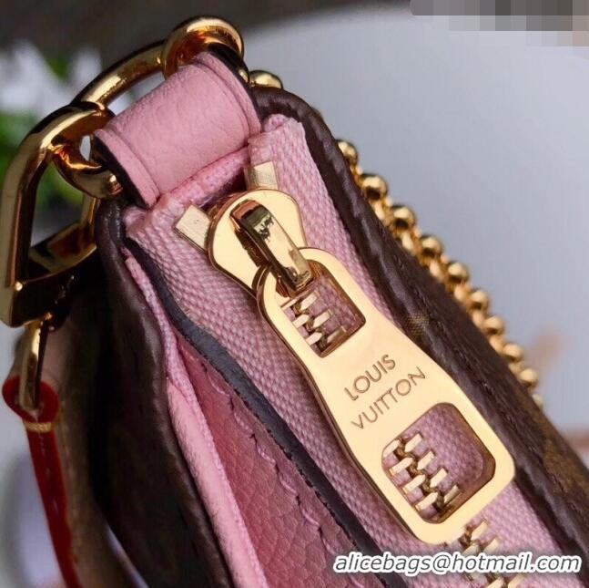 Good Product Louis Vuitton Pallas Clutch with Chain in Monogram Canvas M41638 Light Pink 2023