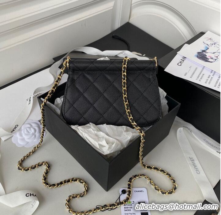 Promotional Chanel Original Caviar Leather Mini Clutch with Chain Bag AP3008 Black