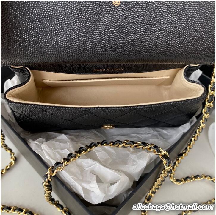 Promotional Chanel Original Caviar Leather Mini Clutch with Chain Bag AP3008 Black