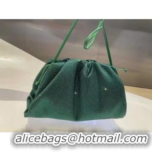 Promotional Bottega Veneta Mini crystals clutch with strap 585852 green