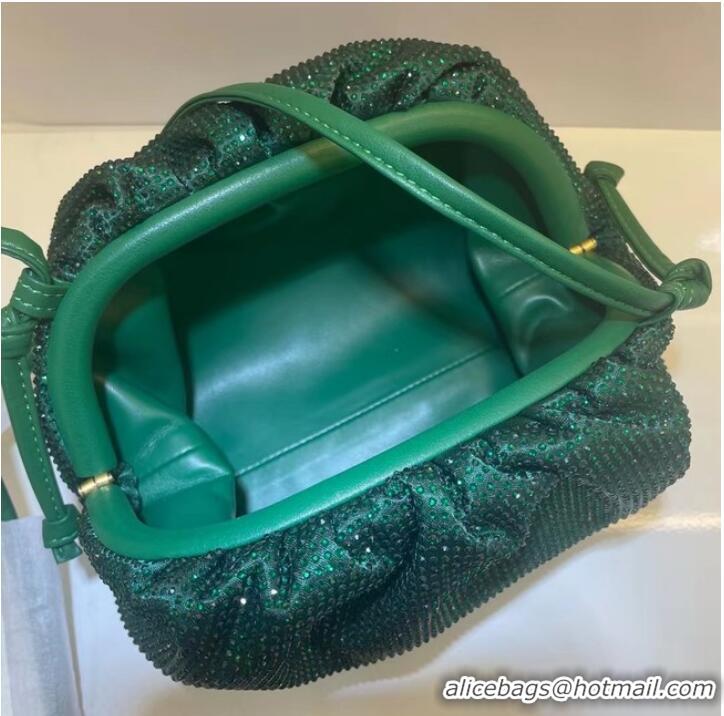 Promotional Bottega Veneta Mini crystals clutch with strap 585852 green