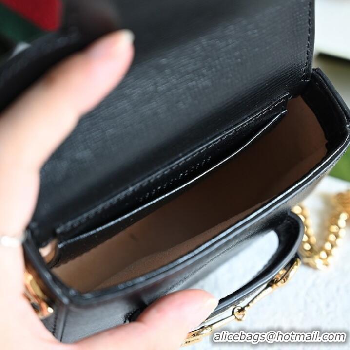 Good Quality Gucci Horsebit 1955 strap wallet 699760 Black