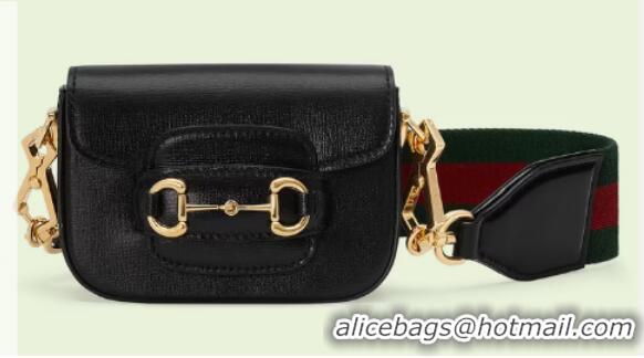 Good Quality Gucci Horsebit 1955 strap wallet 699760 Black