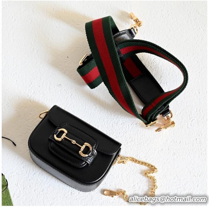 Good Quality Gucci Horsebit 1955 strap wallet 699760 Black