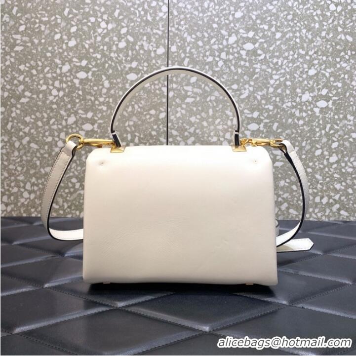 Famous Brand VALENTINO ONE STUD mini sheepskin shoulder bag WB0L13M white