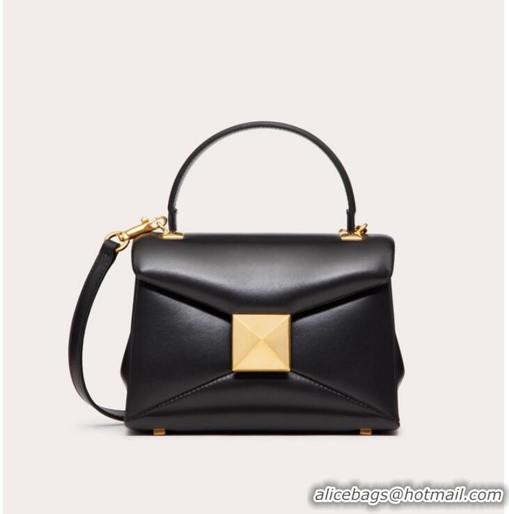 Most Popular VALENTINO ONE STUD mini sheepskin shoulder bag WB0L13M black&gold