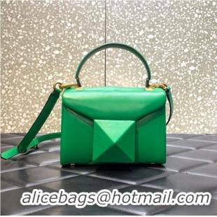 Good Product VALENTINO ONE STUD mini sheepskin shoulder bag WB0L13M green