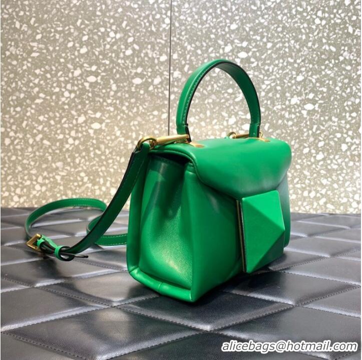 Good Product VALENTINO ONE STUD mini sheepskin shoulder bag WB0L13M green