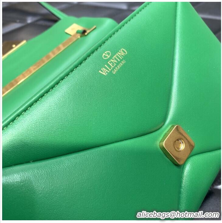 Good Product VALENTINO ONE STUD mini sheepskin shoulder bag WB0L13M green